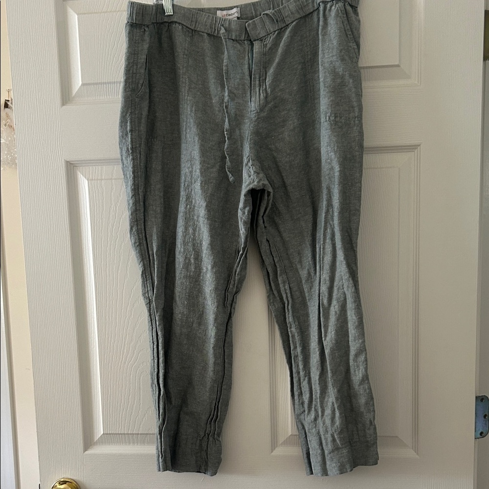 Liz Claiborne Women's Gray Linen Trousers